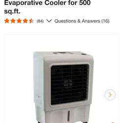 1300 CFM 3-Speed Portable Evaporative Cooler for 500 sq.ft.