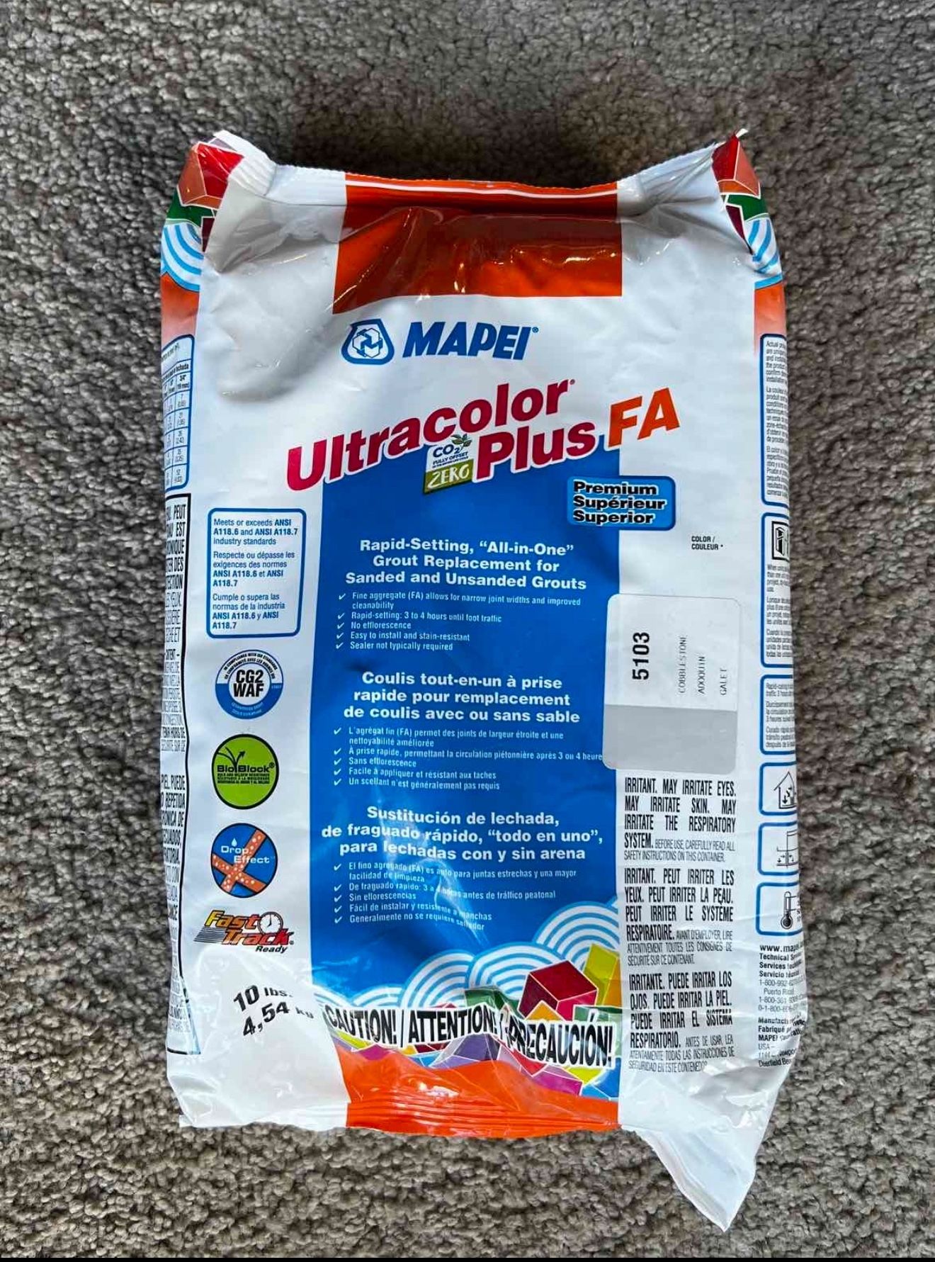 Grout For Tile. Mapei. Unsanded. See Description About Colors