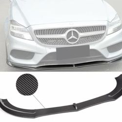 Fits 15-18 Mercedes-Benz W218 Facelift Front Bumper Lip Spoiler - Carbon Fiber