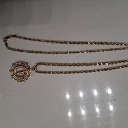 14k Gold Chain And 14kPendent 