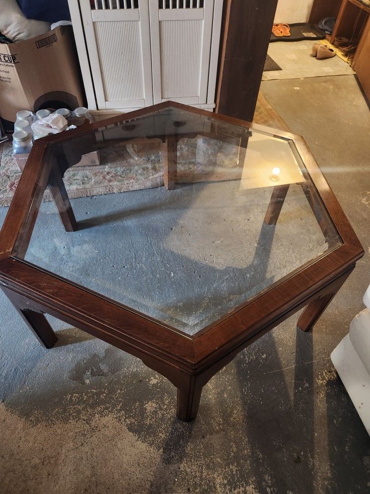 Glass Wooden Table/Coffee Table