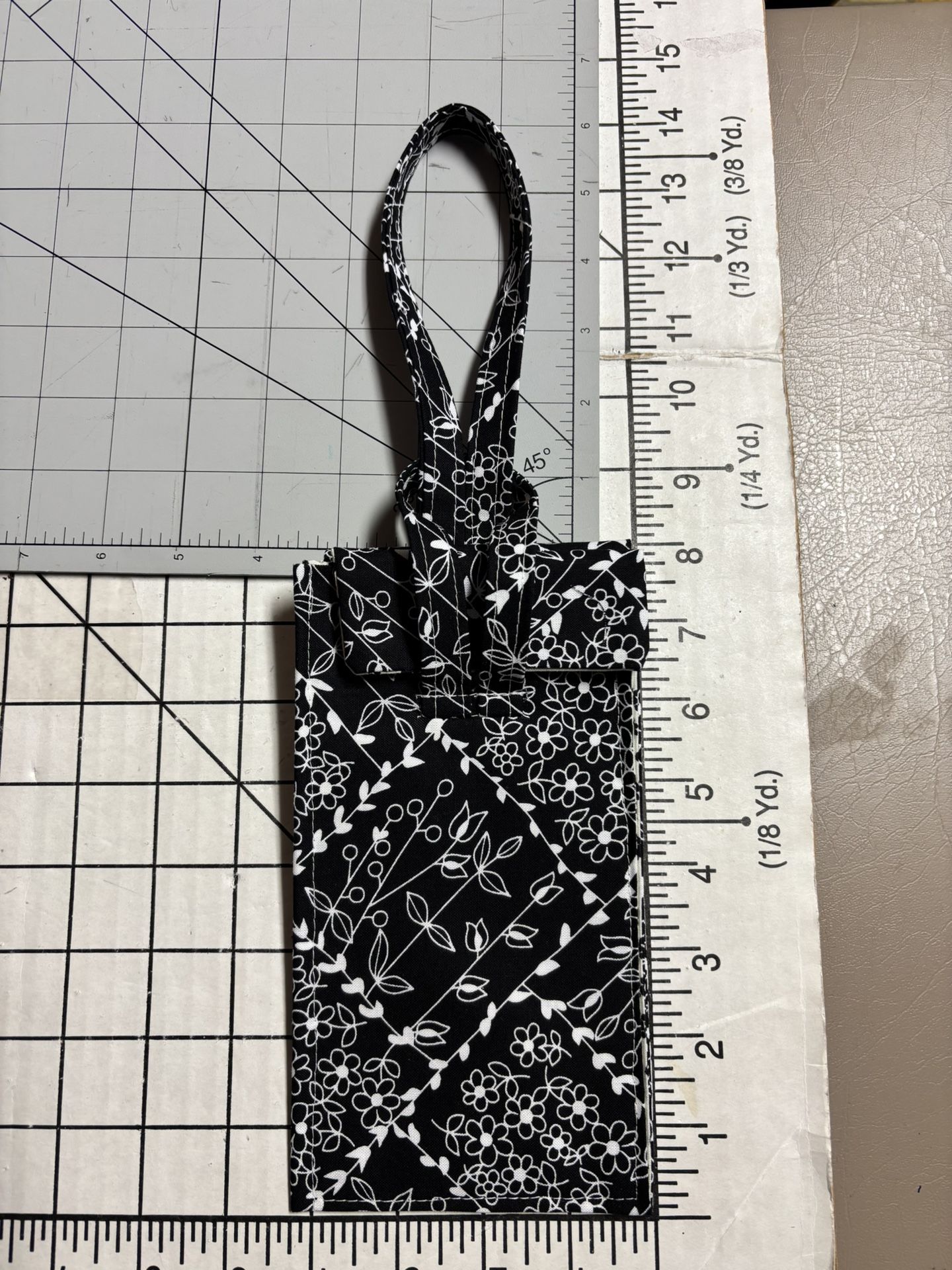 Phone Pouch With Three Sections - 4 1/4” X 8”