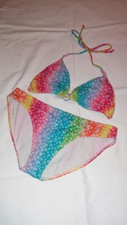 Bikini, peace signs, size M/7
