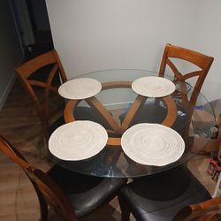  Glass Top Dining Table & 4 Chairs