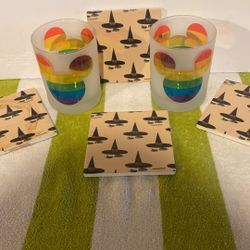 Mickey Mouse Pride LGBTQ+ Glassware Votive Candle 