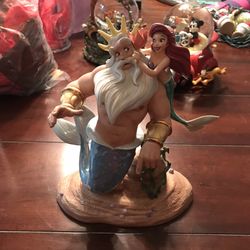 Disney Little Mermaid King Triton Morning Daddy sculpture