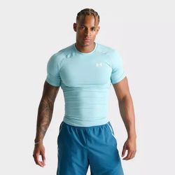 Men's Under Armour HeatGear® Short-Sleeve Compression Training Top - Blue Haze - M, XL