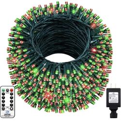 403ft 1000 LED String Lights Outdoor Christmas Lights 8 Modes & Timer Fairy Light Plug in Waterproof LED String Lights for Xmas Yard Tree Wedding 