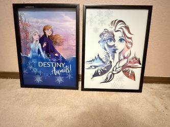 2 Frozen Disney Pictures Framed