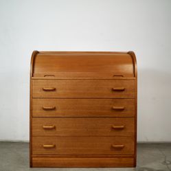 1970’s Mid Century Danish Modern Teak Secretary Desk 