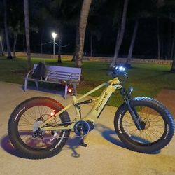 VELOWAVE BRAWNY 1000 WATT MID DRIVE BAFANG MOTOR ELECTRIC MOUNTAIN BIKE DUAL SUSPENSION 38MPH!