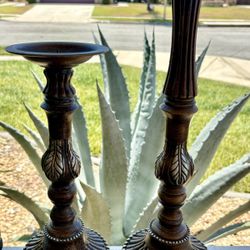 2 Wooden Candle 🕯️ Holders