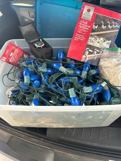 Blue C9 Christmas String Lights Bundle