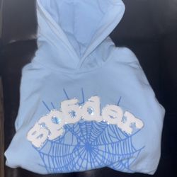 Sky Blue Sp5der Hoodie (authentic) Brand New