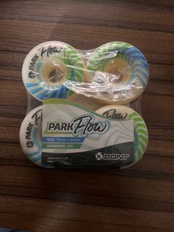 Bont Park Flow roller skate wheels in a 4-pack set.