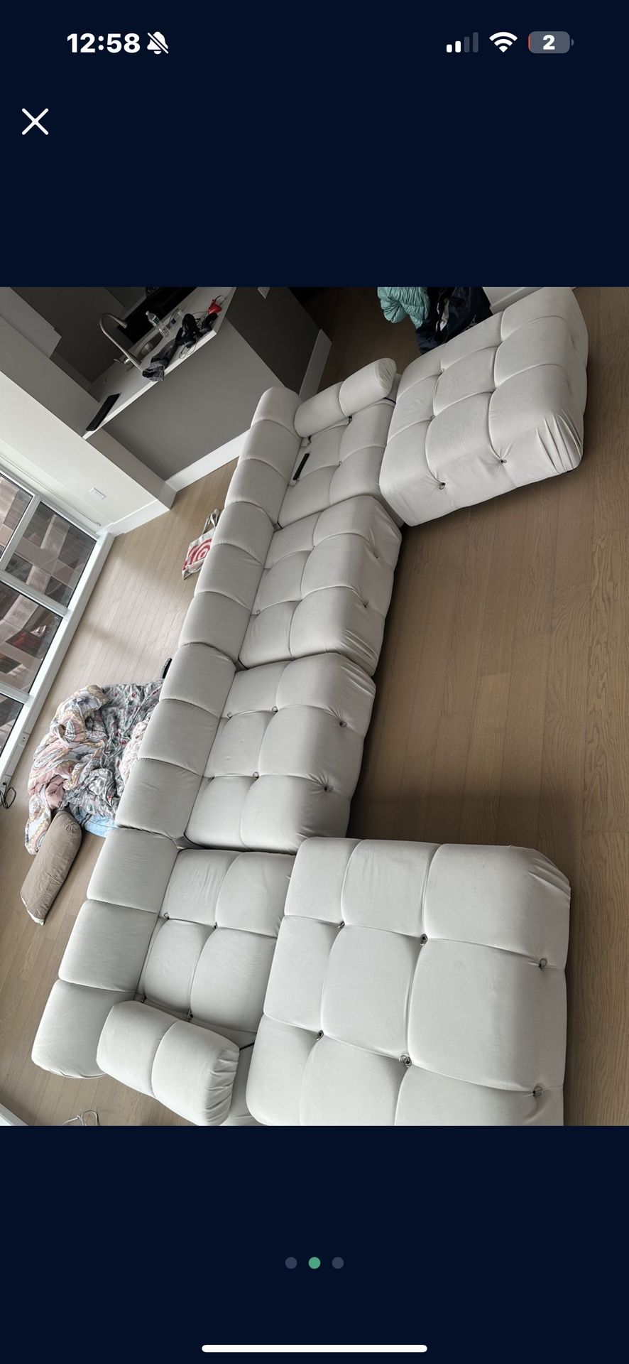 Velvet 6 Pc Sectional Couch