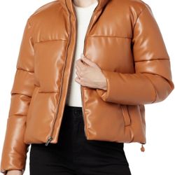 The Drop Women's Priscilla Vegan Leather Puffer Size S