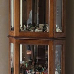 Light up Corner curio cabinet