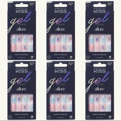 6 Of Kiss Variation Gel Fantasy Allure Fashion Nails
