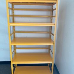 Brand New In Box Heavy Duty 5 Tier Metal 39.3"W×17.7"Dx72.1"'H Yellow 2500lb Cap Garage Storage Shelves Rack