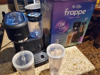 Mr. Coffee Single Serve Frappe and Iced Coffee Maker with Blender, Black