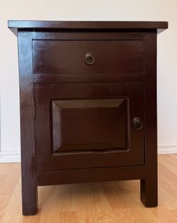 Solid Wood Rustic Nightstand / Bedside Table