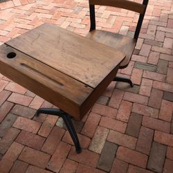 Antique  School Desk Classic Old Furniture