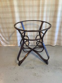Metal Table Base w/ Brown Finish
