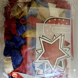 July 4th Balloons And Decor 120 Pieces 
