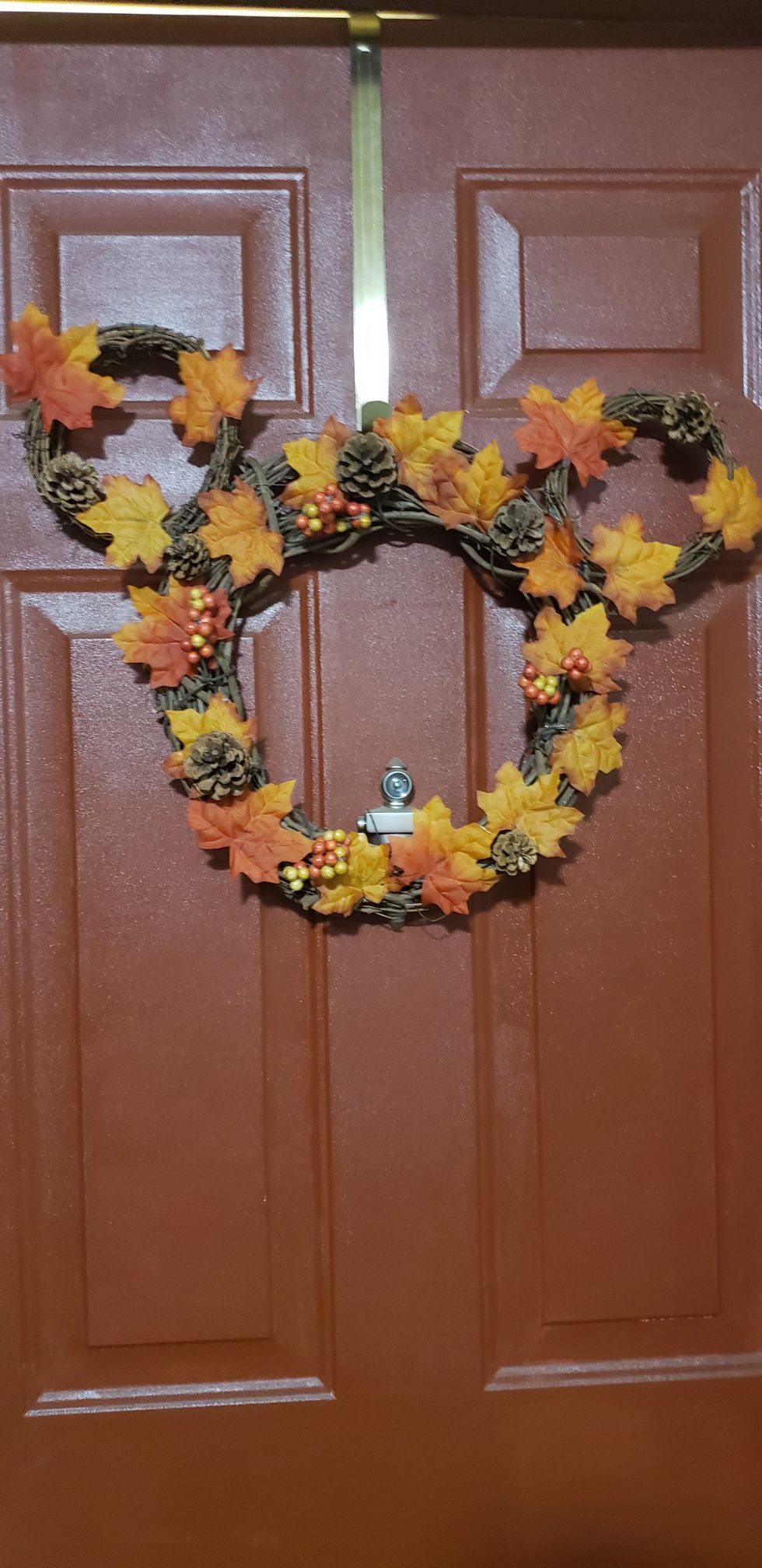 Fall mickey holiday wreath