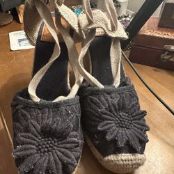 Tori Burch Wedge Lace Up Shoes