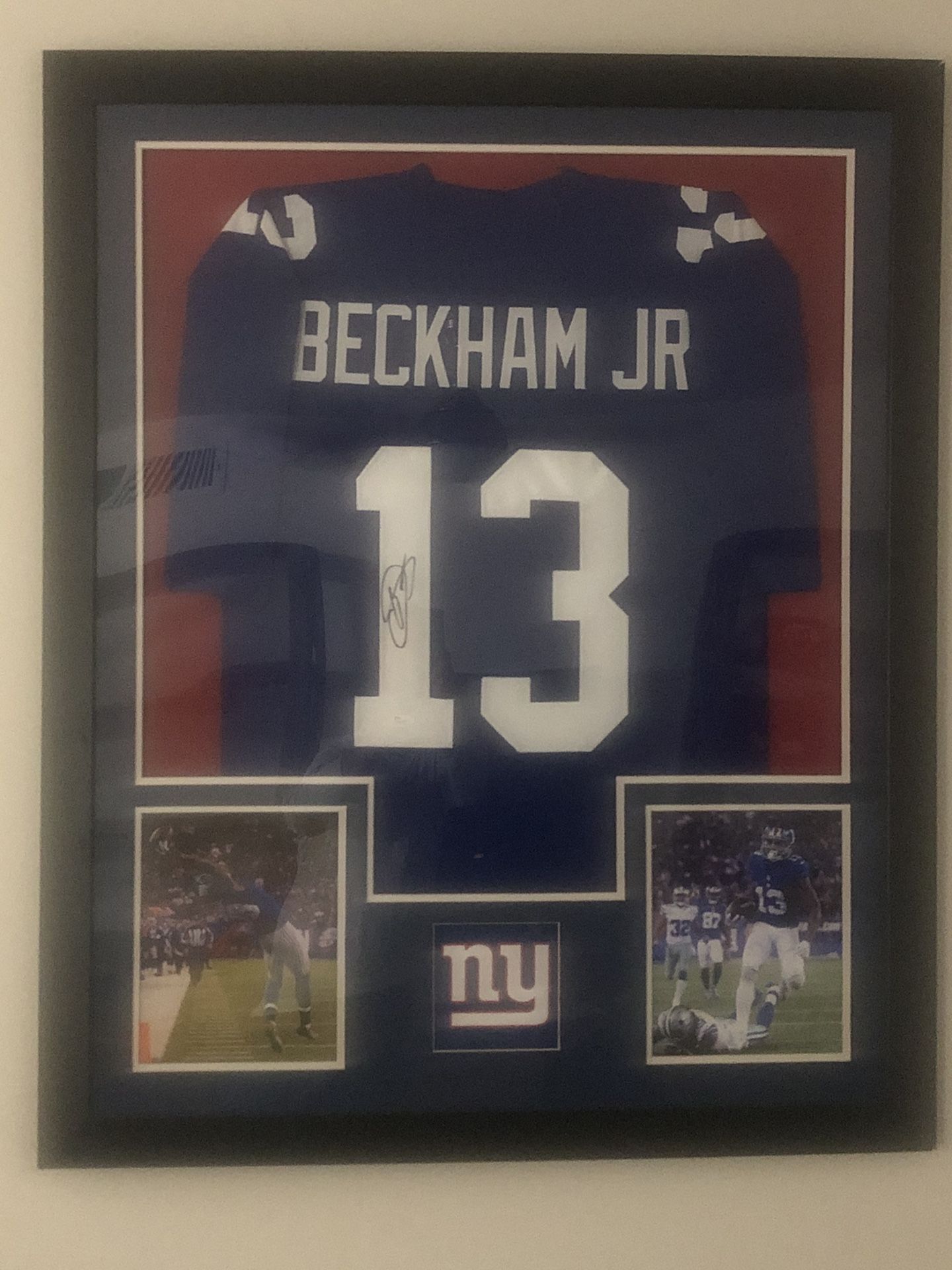 Odell Beckham Jr Signed framed Jersey with COA JSA 1st $300 Firm