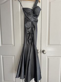 Gray metallic dress