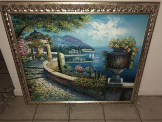 Hand painted acrylic painting very gorgeous painting! Pick up Diamond Bar. Ask for measurements very beautiful piece with frame included !