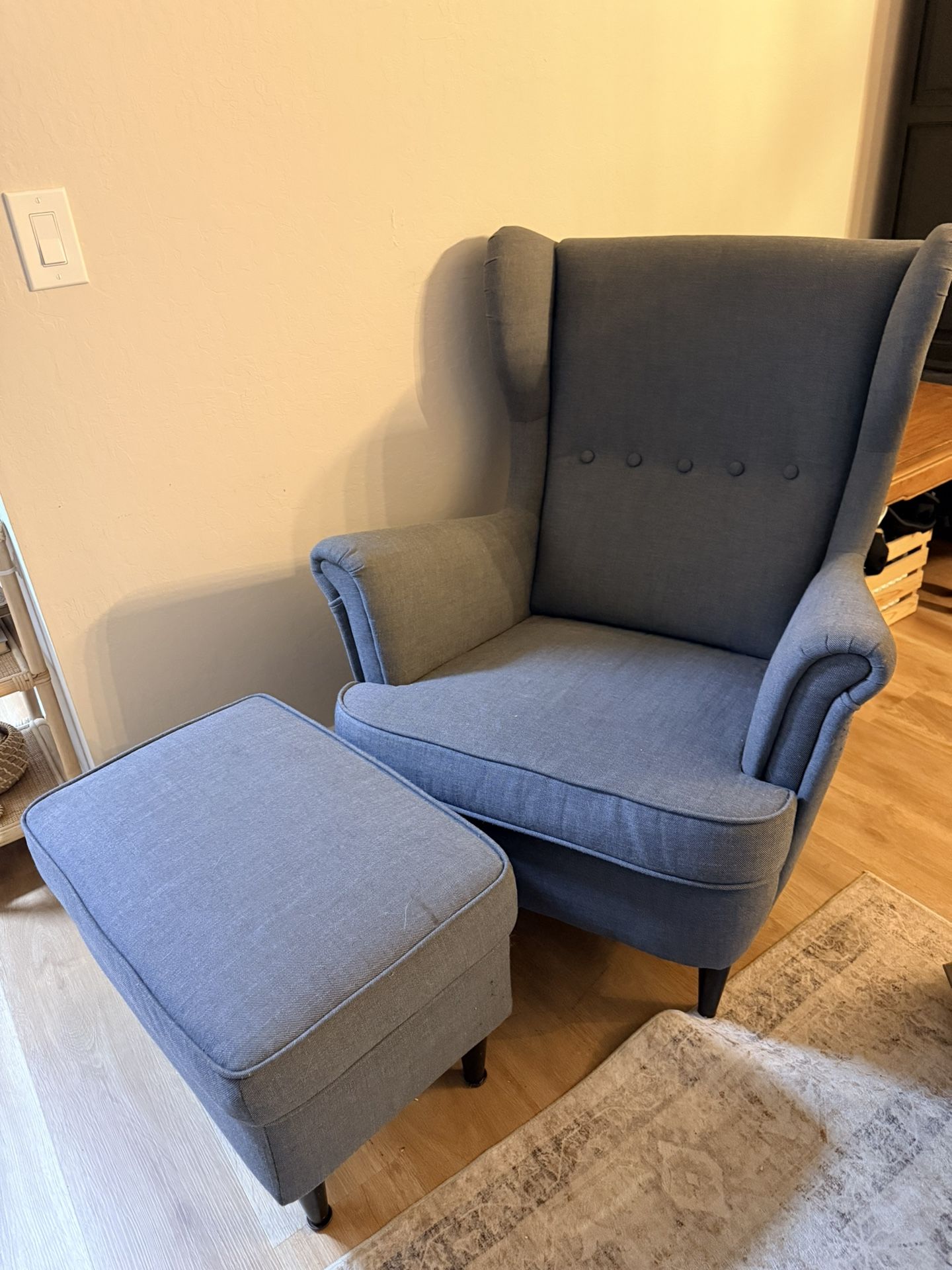 Wingback Chair And Ottoman