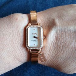 Coach Ludlow Crystal Stainless Steel Watch.