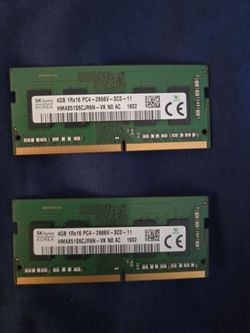 4 GB Ram x 2 for desktop or laptop