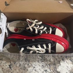 converse play black with red trim!