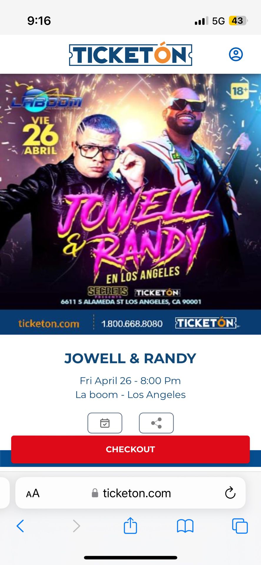 Jowell Y Randy Tickets At La Boom