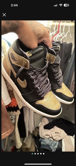 Gold Jordan 1s