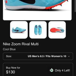 Nike Zoom Rival Multi Size 8.5 In Woman 