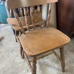 Wooden Chairs - Set Of 4