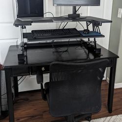 Home Office Standing Desk & Chair Set