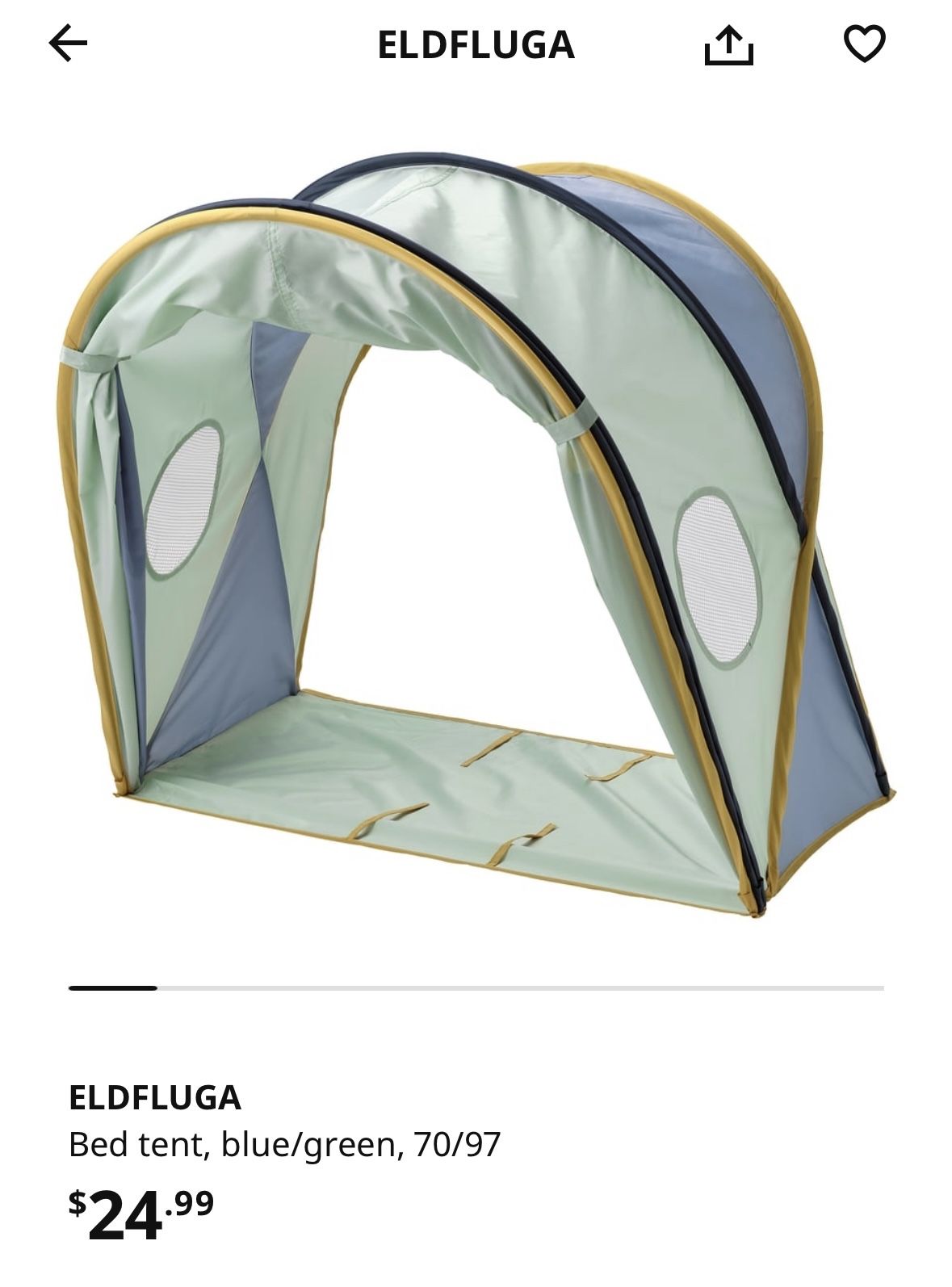 IKEA ELDFLUGA Twin Bed Tent