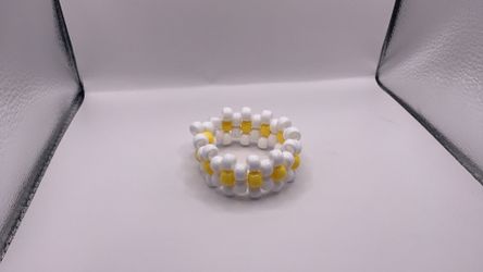 Daisy flower cuff bracelet