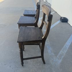 Restoration Hardware Solid Wood Bar Stools 