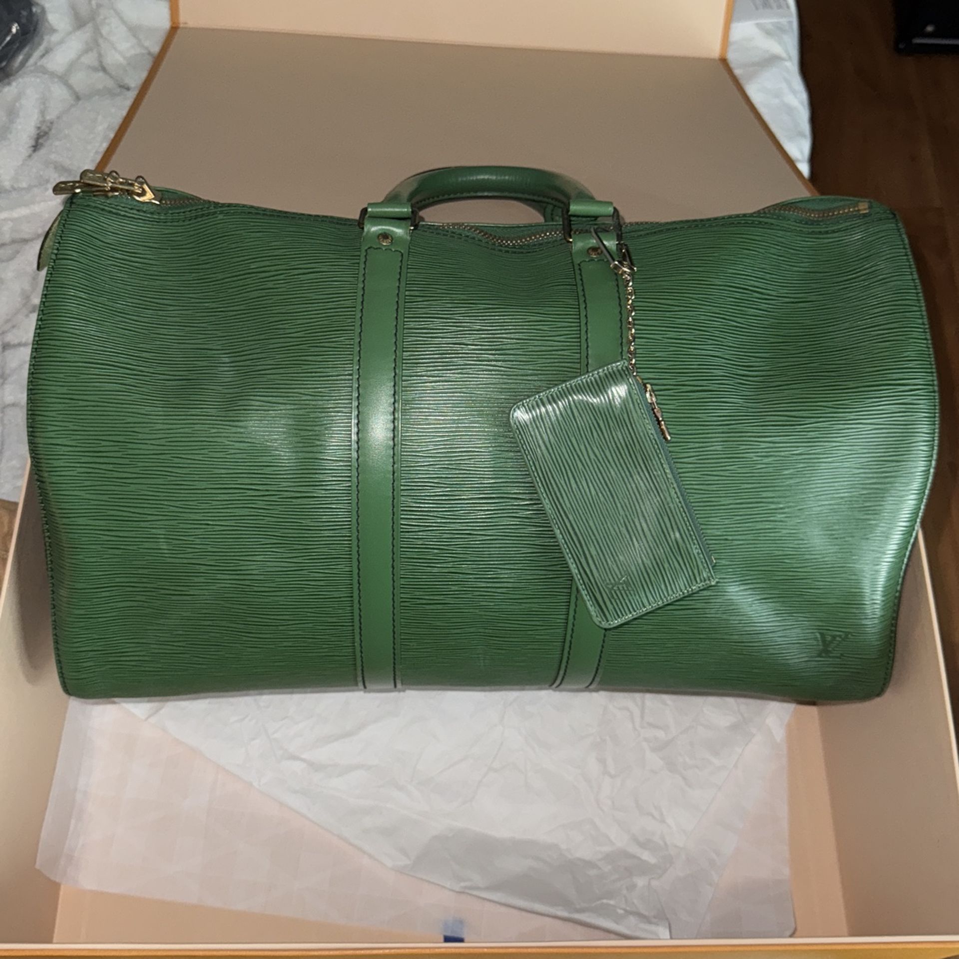 LOUIS VUITTON KEEPALL 45 Green Epi Leather