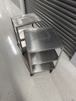 Stainless Steele carts (2)