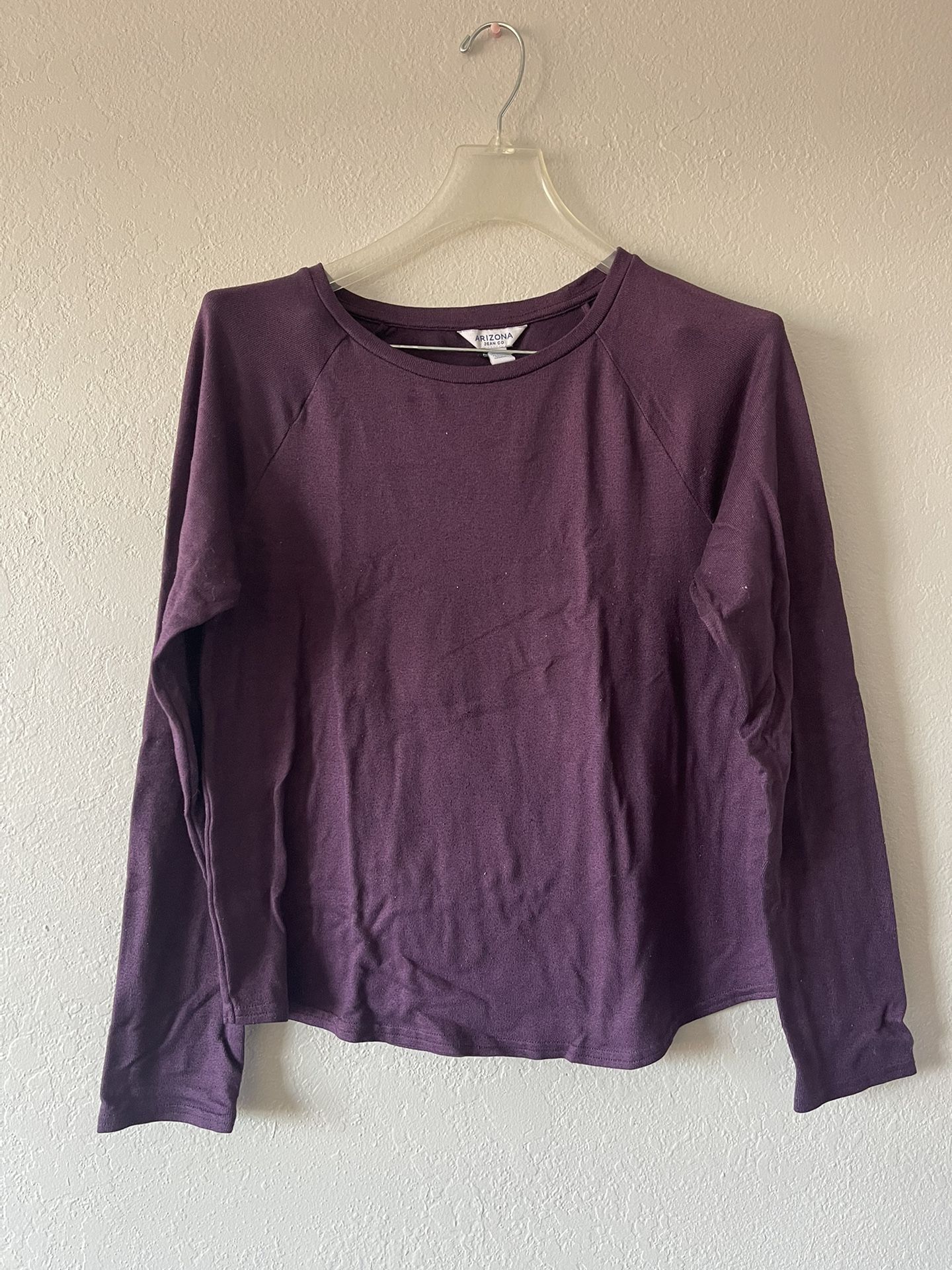 Arizona Jean Co., Women’s Plum Basic Stretchy Longsleeve Shirt, Size L