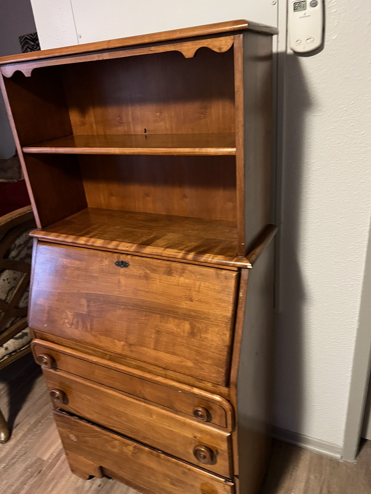 Antique Slant Front Secretary Desk